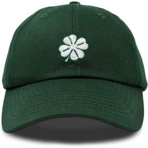 imageDALIX Four Leaf Clover Hat Baseball Cap St Patricks Day Cotton CapsDark Green