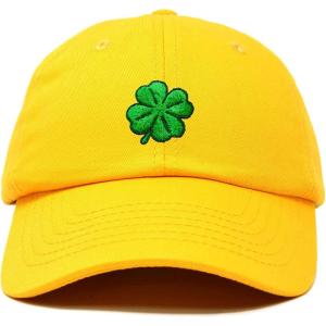 imageDALIX Four Leaf Clover Hat Baseball Cap St Patricks Day Cotton CapsGold