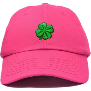 imageDALIX Four Leaf Clover Hat Baseball Cap St Patricks Day Cotton CapsHot Pink