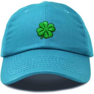 imageDALIX Four Leaf Clover Hat Baseball Cap St Patricks Day Cotton CapsTeal