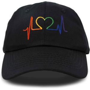 imageDALIX Heartbeat RN Nurse Hat EKG Baseball Cap Medical FitnessBlackrainbow