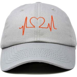 imageDALIX Heartbeat RN Nurse Hat EKG Baseball Cap Medical FitnessGrayred