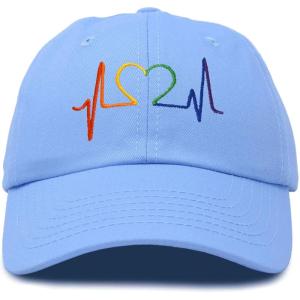 imageDALIX Heartbeat RN Nurse Hat EKG Baseball Cap Medical FitnessLight Bluerainbow
