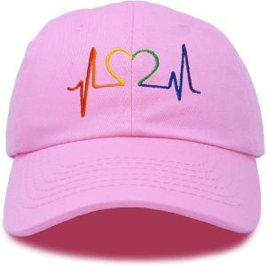 imageDALIX Heartbeat RN Nurse Hat EKG Baseball Cap Medical FitnessPinkrainbow