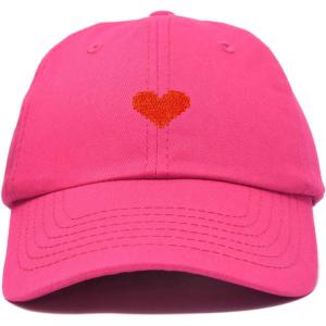 imageDALIX Pixel Heart Hat Womens Dad Hats Cotton Caps Embroidered ValentinesHot Pink