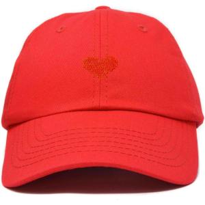imageDALIX Pixel Heart Hat Womens Dad Hats Cotton Caps Embroidered ValentinesRed