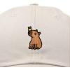 imageDALIX Capybara Cap Embroidered Dad Baseball Hat Cotton Adjustable WomensBeige