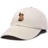 imageDALIX Capybara Cap Embroidered Dad Baseball Hat Cotton Adjustable WomensBeige