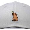 imageDALIX Capybara Cap Embroidered Dad Baseball Hat Cotton Adjustable WomensGray