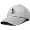 imageDALIX Capybara Cap Embroidered Dad Baseball Hat Cotton Adjustable WomensGray