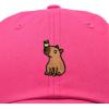 imageDALIX Capybara Cap Embroidered Dad Baseball Hat Cotton Adjustable WomensHot Pink