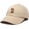 imageDALIX Capybara Cap Embroidered Dad Baseball Hat Cotton Adjustable WomensKhaki