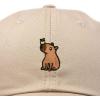 imageDALIX Capybara Cap Embroidered Dad Baseball Hat Cotton Adjustable WomensKhaki