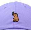 imageDALIX Capybara Cap Embroidered Dad Baseball Hat Cotton Adjustable WomensLavender