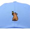 imageDALIX Capybara Cap Embroidered Dad Baseball Hat Cotton Adjustable WomensLight Blue