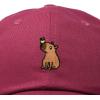 imageDALIX Capybara Cap Embroidered Dad Baseball Hat Cotton Adjustable WomensMaroon