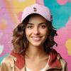 imageDALIX Capybara Cap Embroidered Dad Baseball Hat Cotton Adjustable WomensWashed Pink