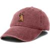 imageDALIX Capybara Cap Embroidered Dad Baseball Hat Cotton Adjustable WomensWashed Red