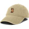 imageDALIX Capybara Cap Embroidered Dad Baseball Hat Cotton Adjustable WomensWashed Stone White