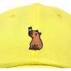 imageDALIX Capybara Cap Embroidered Dad Baseball Hat Cotton Adjustable WomensYellow