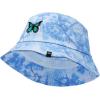 imageDALIX Embroidered Butterfly Tie Dye Cotton Outdoor Summer Bucket Hat in BlueBlue