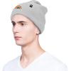 imageDALIX Embroidered Rainbow Beanie Cap Cuffed Knit Hat Women MenLight Gray