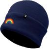 imageDALIX Embroidered Rainbow Beanie Cap Cuffed Knit Hat Women MenNavy Blue