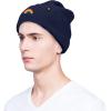 imageDALIX Embroidered Rainbow Beanie Cap Cuffed Knit Hat Women MenNavy Blue