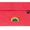 imageDALIX Embroidered Rainbow Beanie Cap Cuffed Knit Hat Women MenNeon Pink