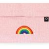 imageDALIX Embroidered Rainbow Beanie Cap Cuffed Knit Hat Women MenPink