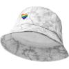imageDALIX Embroidered Rainbow Heart Tie Dye Cotton Outdoor Summer Bucket Hat in GrayGray