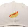 imageDALIX Hot Dog Hat Embroidered Mens Womens Baseball CapBeige