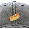 imageDALIX Hot Dog Hat Embroidered Mens Womens Baseball CapBlack Vintage