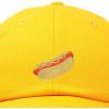 imageDALIX Hot Dog Hat Embroidered Mens Womens Baseball CapGold