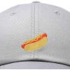 imageDALIX Hot Dog Hat Embroidered Mens Womens Baseball CapGray