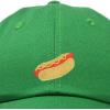imageDALIX Hot Dog Hat Embroidered Mens Womens Baseball CapKelly Green