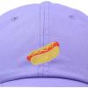imageDALIX Hot Dog Hat Embroidered Mens Womens Baseball CapLavender