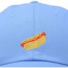 imageDALIX Hot Dog Hat Embroidered Mens Womens Baseball CapLight Blue