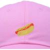 imageDALIX Hot Dog Hat Embroidered Mens Womens Baseball CapLight Pink