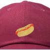 imageDALIX Hot Dog Hat Embroidered Mens Womens Baseball CapMaroon