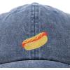 imageDALIX Hot Dog Hat Embroidered Mens Womens Baseball CapNavy Blue Vintage