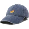 imageDALIX Hot Dog Hat Embroidered Mens Womens Baseball CapNavy Blue Vintage