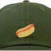imageDALIX Hot Dog Hat Embroidered Mens Womens Baseball CapOlive