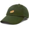 imageDALIX Hot Dog Hat Embroidered Mens Womens Baseball CapOlive