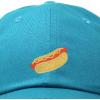 imageDALIX Hot Dog Hat Embroidered Mens Womens Baseball CapTeal