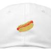 imageDALIX Hot Dog Hat Embroidered Mens Womens Baseball CapWhite