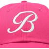 imageDALIX Initial Hat Letter B Womens Baseball Cap Monogram Cursive EmbroideredHot Pink