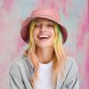 imageDALIX Solid 100 Cotton Unisex Outdoor Summer Bucket HatPeach Melba