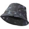 imageDALIX Tie Dye 100 Cotton Unisex Outdoor Summer Bucket HatBlack