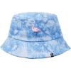 imageDALIX Embroidered Flamingo Tie Dye Cotton Outdoor Summer Bucket Hat in BlueBlue
